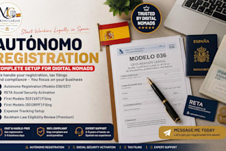 register you as a spain autónomo, activate social security, and file modelo 303