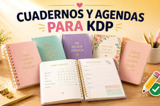 maquetación de cuadernos, agendas y diarios para amazon KDP