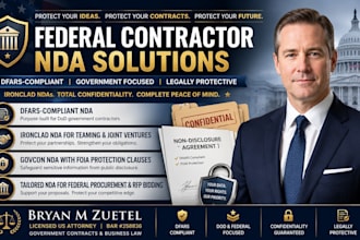 write an ironclad nda for federal joint ventures and teaming as a US attorney