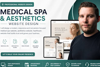 design medical spa website, aesthetics website healthcare website