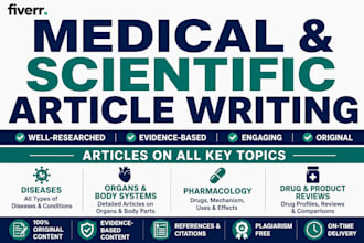 write medical and scientific articles as a pharmacy graduate