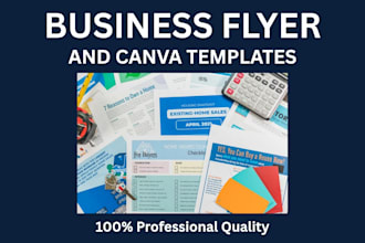 design professional business flyer and canva templates