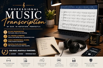 professionally convert audio or midi into sheet music