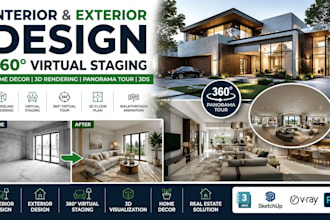 interior design exterior design 360 virtual staging home decor 360 panorama tour