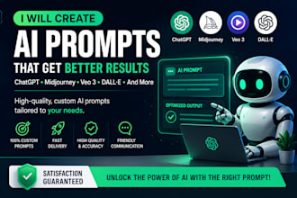 create professional ai prompts for chatgpt, veo 3, midjourney and image generati