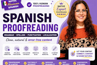 proofread and localize spanish content for mexico