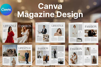 design canva magazine and cover design