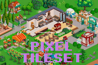 do pixel art tileset sprite sheet game environment pixel scene pixel character