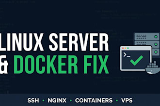 fix linux vps server errors, docker, nginx and ssh issues