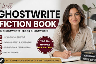 ghostwrite fiction book as ghostwriter, ebook ghostwriter