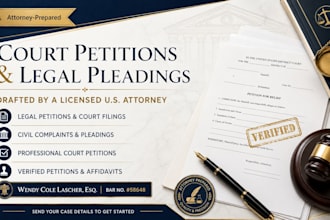 write professional court petitions and persuasive legal briefs