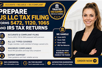 prepare and efile irs form 5472 1120 1040nr for US llc tax return