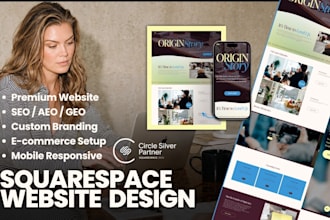 design a mobile responsive and brand aligned website template on squarespace