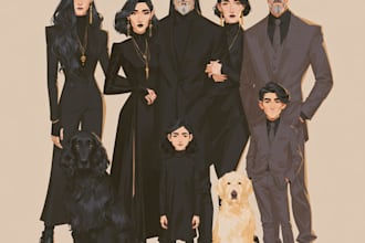 design a professional family portrait