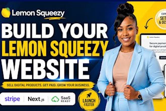 build lemon squeezy website saas sub payment gateway and digital product setup