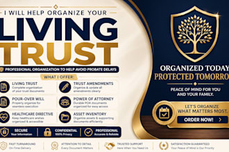 help organize your living trust documents to help avoid probate delays