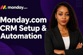 set up monday crm, project management, monday com, monday automation
