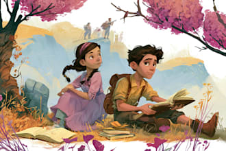 children story book illustration children story book