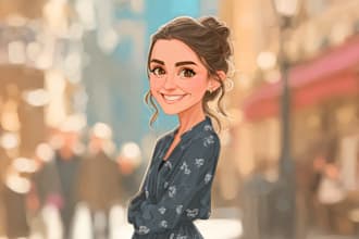 draw a custom cartoon caricature from photos