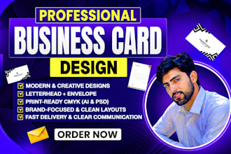 design a creative minimalist business card for your brand
