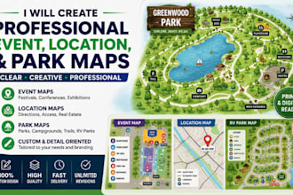 create professional event, location, and park maps