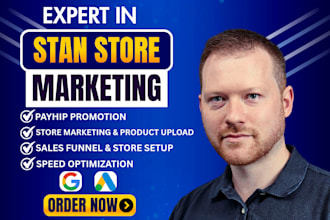 stan store marketing, promotion and sales funnel for digital product growth