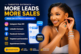 do instagram, linkedin and facebook mass dm organic outreach, shopify va ghl crm