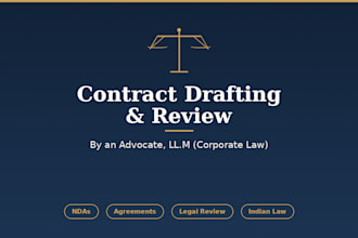 draft or review your contracts and legal agreements