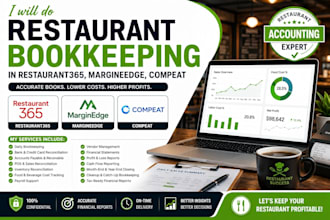 do restaurant bookkeeping in restaurant365, marginedge, compeat