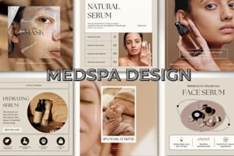 design luxury medspa brochure, flyer and beauty clinic booklet