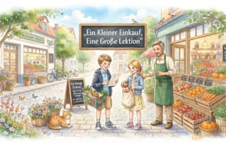 erstelle aquarell kinderbuchillustration für bilderbuch und buchillustration