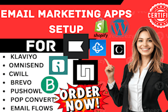 do klaviyo omnisend cwill brevo pushowl pop convert email marketing email flows