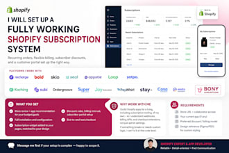 setup shopify subscription store using bony, recharge, loop, seal, appstle