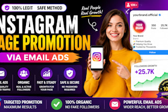 do legit instagram page promotion for organic followers growth using email ads