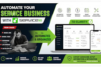 setup servicem8 automation CRM workflows forms API integrations forms and field