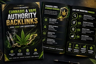 build cannabis authority,contextual vape backlinks, link insertion and high da90