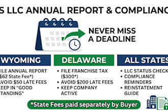 file your llc annual report and maintain state and tax compliance