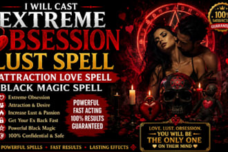 cast extreme obsession lust spell, attraction love spell, black magic wish spell