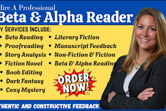 critique and beta read your manuscript for fiction nonfiction