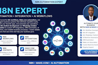 n8n expert, n8n integration, n8n io, n8n chatbot, n8n whatsapp chatbot,make com