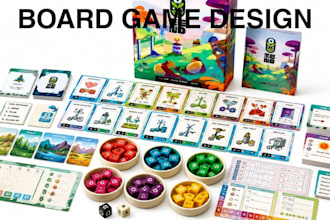 design custom card game board game tcg  playing cards and card box