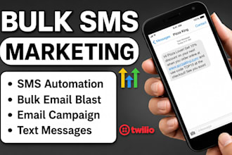 send bulk SMS marketing, blast text message, bulk email campaign and SMS