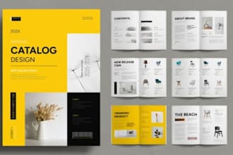 design editable product catalog for retail furniture business sales marketing
