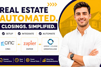 setup integrate cinc zapier opentoclose for real estate transaction management