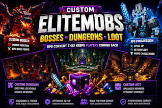 build a custom elitemobs rpg with bosses dungeons loot and arenas