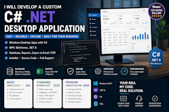 develop a custom c sharp net desktop application for windows