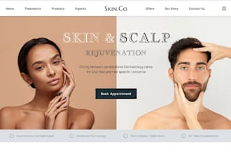 design squarespace medspa website skincare beauty website clinic dental website