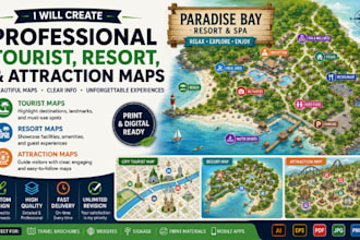 create professional tourist, resort, and attraction maps