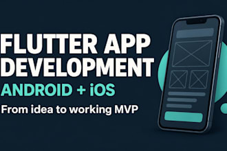 build a flutter app mvp for android and ios with firebase