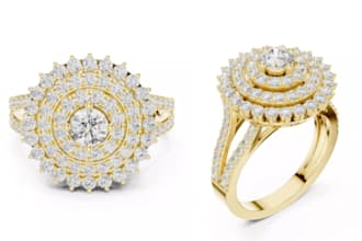 create gemvision matrix rhino jewelry cad model for ring and pendant